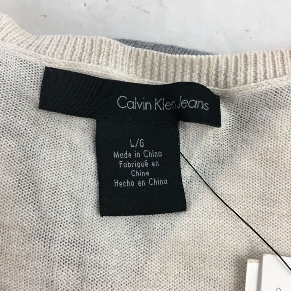 CALVIN KLEIN SOFT LIGHT GREY HEATHER SWEATER WOMENS SIZE LARGE NWT - Picture 4 of 4